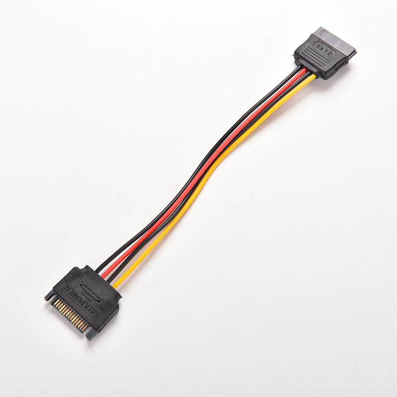 20cm SATA 15 pin Power Extension Cable Male to Female Power Cable