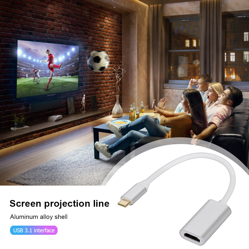 Type C USB-C to HDMI Adapter USB C 3.1 Cable 4K@30Hz For MacBook ChromeBook