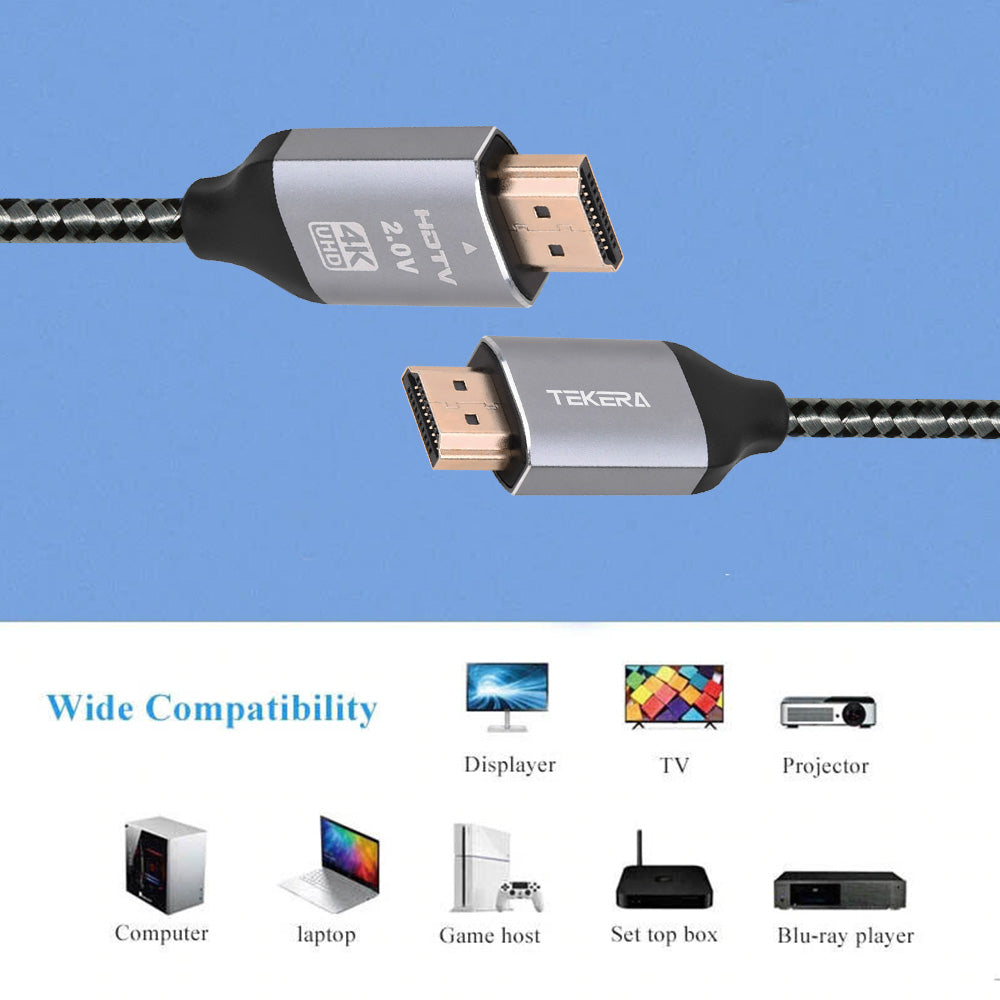 HDMI Cable with Ethernet - HDMI 2.0 Male to Male 4K@60Hz 18Gbps Cable