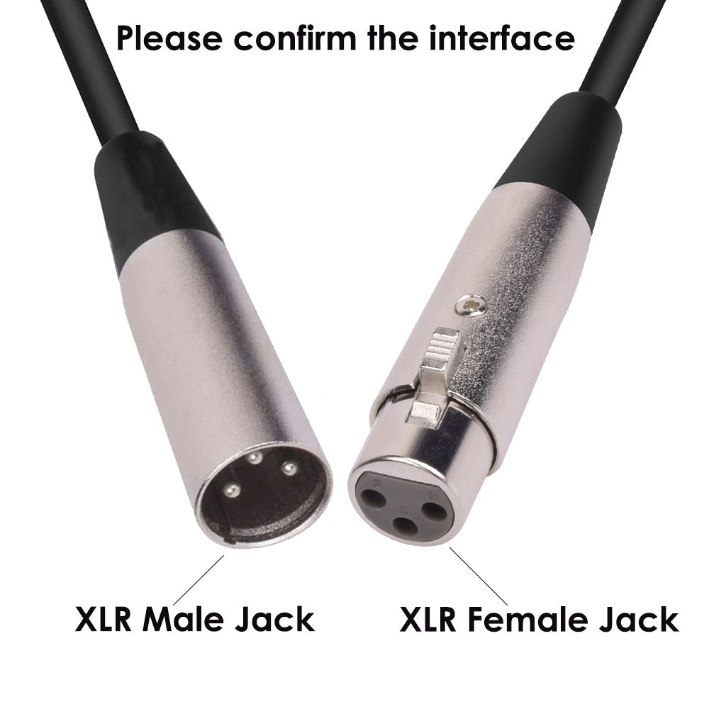 XLR Splitter Cable Y Adapter One 1 x Female to Two 2 x Male Lead