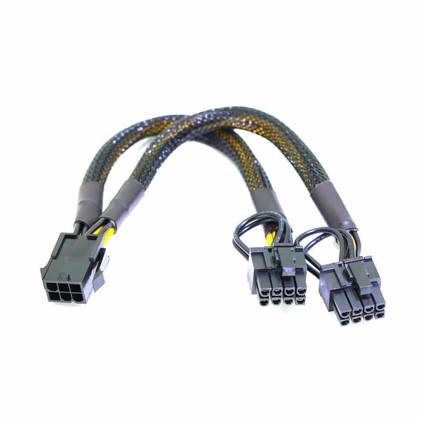 PCI-E 6-Pin to Dual 8 Pin 2x (6pin+2Pin) Graphic Video Card Power Splitter Cable