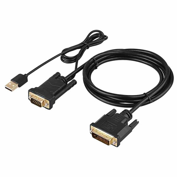 1.8m DVI-D 24+1Pin Male to VGA 15Pin male Active Cable 1080P - Shinytech