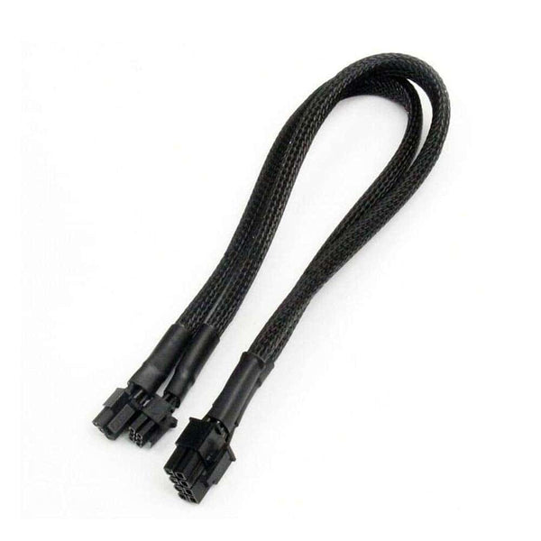 Dual Mini 6 Pin to 8 Pin PCI-E Video Card Power Cable Y Splitter