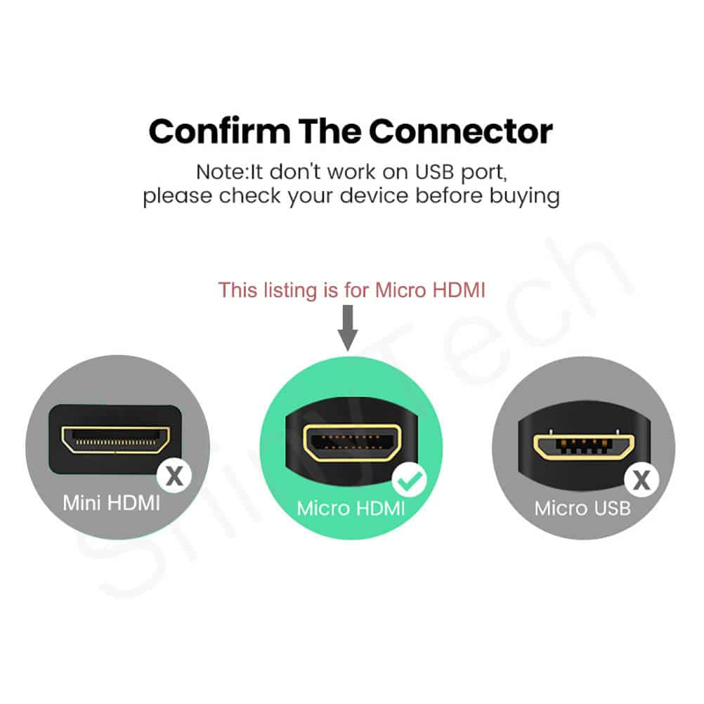 Micro-HDMI to VGA Converter Cable (HDMI Type-D to VGA)