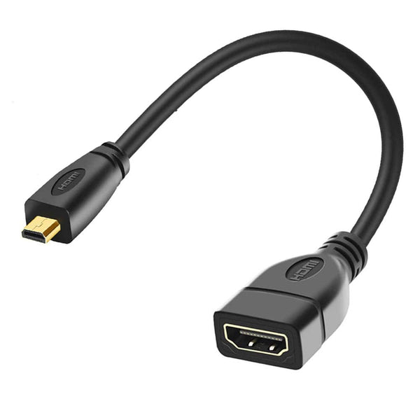 10cm Micro-HDMI to HDMI Cable Adapter (HDMI Type A-D, Male to Female)