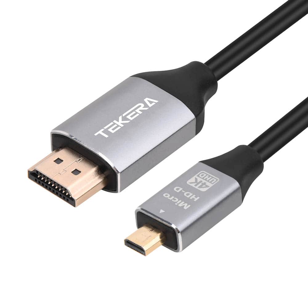 Micro HDMI to HDMI 2.0 Cable 4K 60Hz  (HDMI Type-A to Type-D)