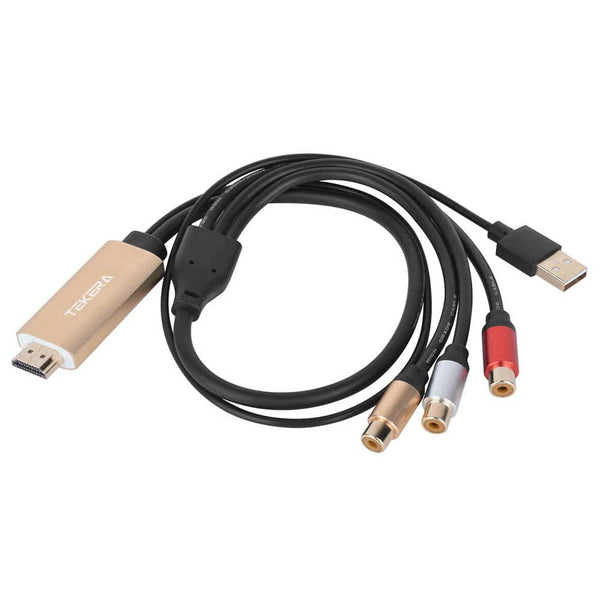 HDMI to RCA Composite AV 3RCA Video Cable Converter Digital to RCA Bulit-in chip