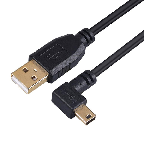 Mini USB Cable USB 2.0 Type A to Mini B Cable Data Charging Angle Cord