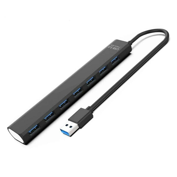 USB 3.0 Hub 7-Port High Speed 5Gbps Slim Compact Expansion Splitter