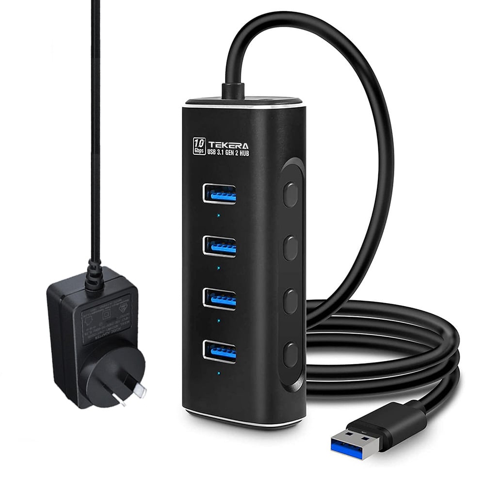 USB 3.1 Gen2 4 Ports USB Hub SuperSpeed 10Gbps Powered USB hub splitter Power AU