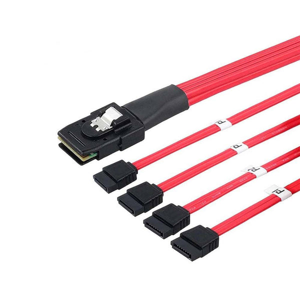 50cm Mini SAS mSAS to 4 SATA 7pin Splitter Cable for HDD Hard Drive