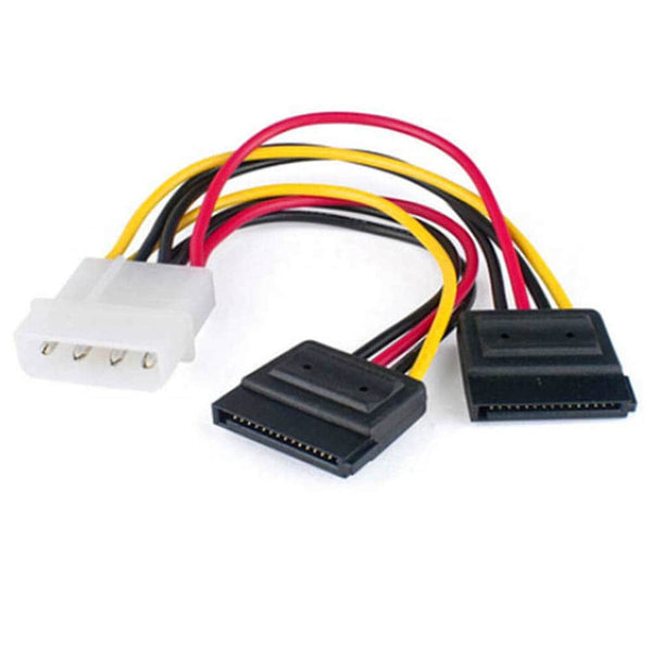 4 Pin IDE Molex to 2 SATA Power Cable Splitter