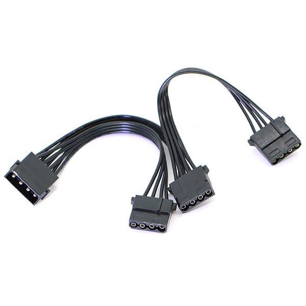 4 Pin IDE Molex to 3 Molex Splitter Y Power Extension Cable