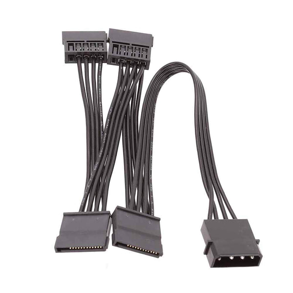 4Pin IDE Molex to 4-Port 15Pin SATA Power Cable