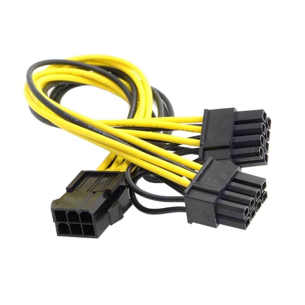 PCI-E 6-Pin to Dual 8 Pin 2x (6pin+2Pin) Graphic Video Card Power Splitter Cable