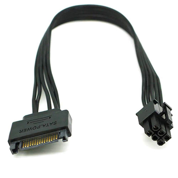 SATA Power Cable 15 Pin To 6 Pin PCI EXPRESS PCI-E Cable