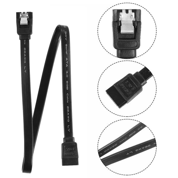 SATA 3 III 3.0 Data Cable Adapter 6Gbps for HDD SSD Hard Drive Lead Clip 40cm 1m