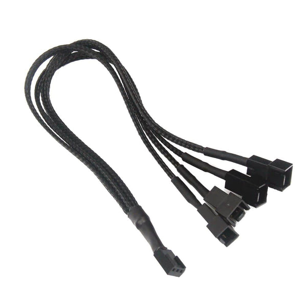 3 Pin fan Splitter cable 1 to 4 ways extension Power Cable