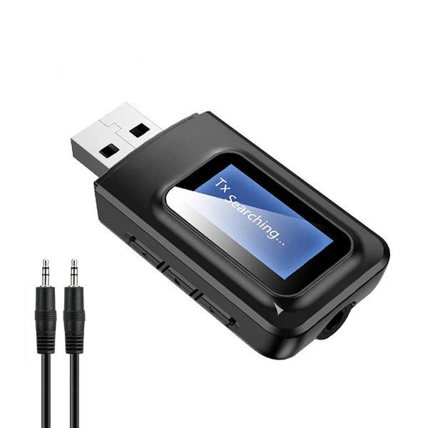 USB Bluetooth 5.0 Transmitter Receiver Audio Adapter AUX 3.5mm