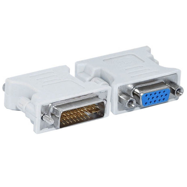 DVI-I 24+5 Pin DVI I To VGA Male to Female Socket Adapter