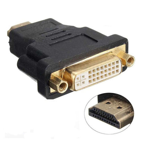 HDMI Male Plug To DVI-I 24+5 Female Socket Adapter Converter