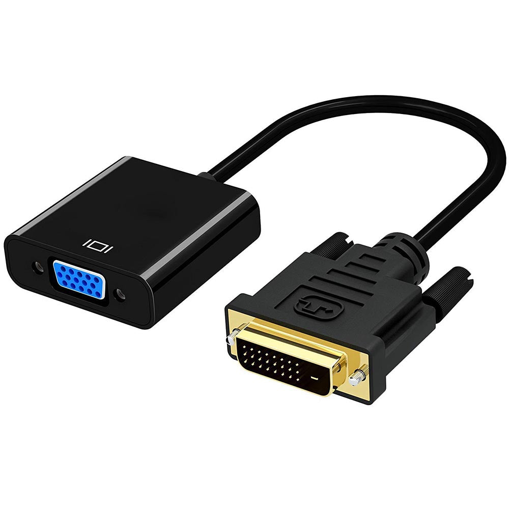 DVI-D 24+1 Pin Male to VGA 15Pin Female Active Cable Adapter Converter