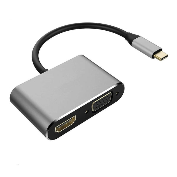 Type-C USB-C 3.1 to HDMI +VGA HUB 4K For MacBook iPad Pro