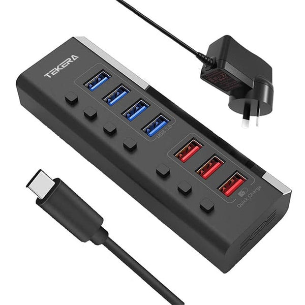 USB 3.1 USB-C Type-C HUB 4 USB3.0 Port Powered Thunderbolt 3 fast charging