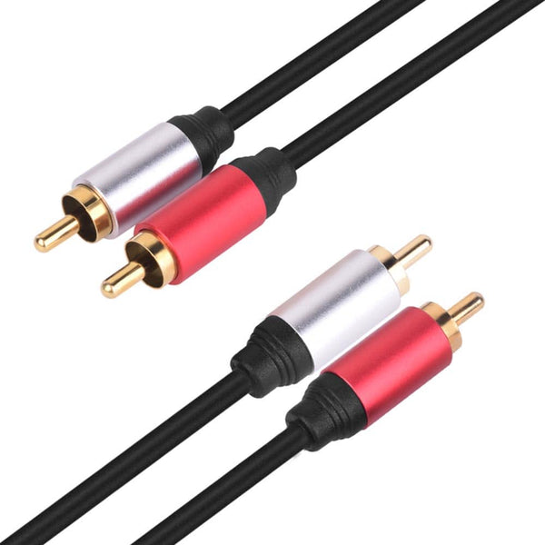 Premium 2 RCA to 2 RCA Stereo Audio Cable Cord Male-Male Gold Plated