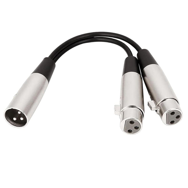 XLR Splitter Cable Y Adapter One 1 x Male to Two 2 x Female Lead