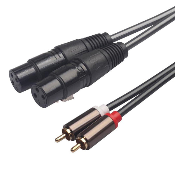 1.5m Dual XLR Female to Dual RCA Male Audio Signal Patch Cable