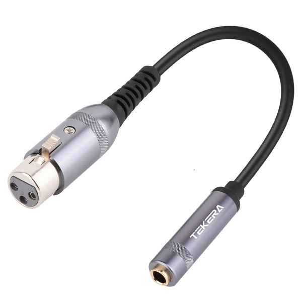 XLR 3Pin Female to 6.35mm Female Stereo Jack Audio Cable Adapter